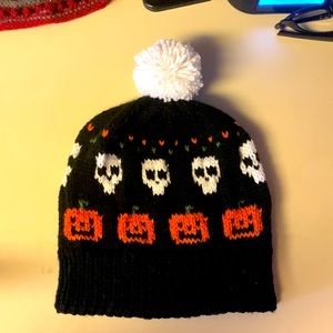 Hand knit Halloween Beanie